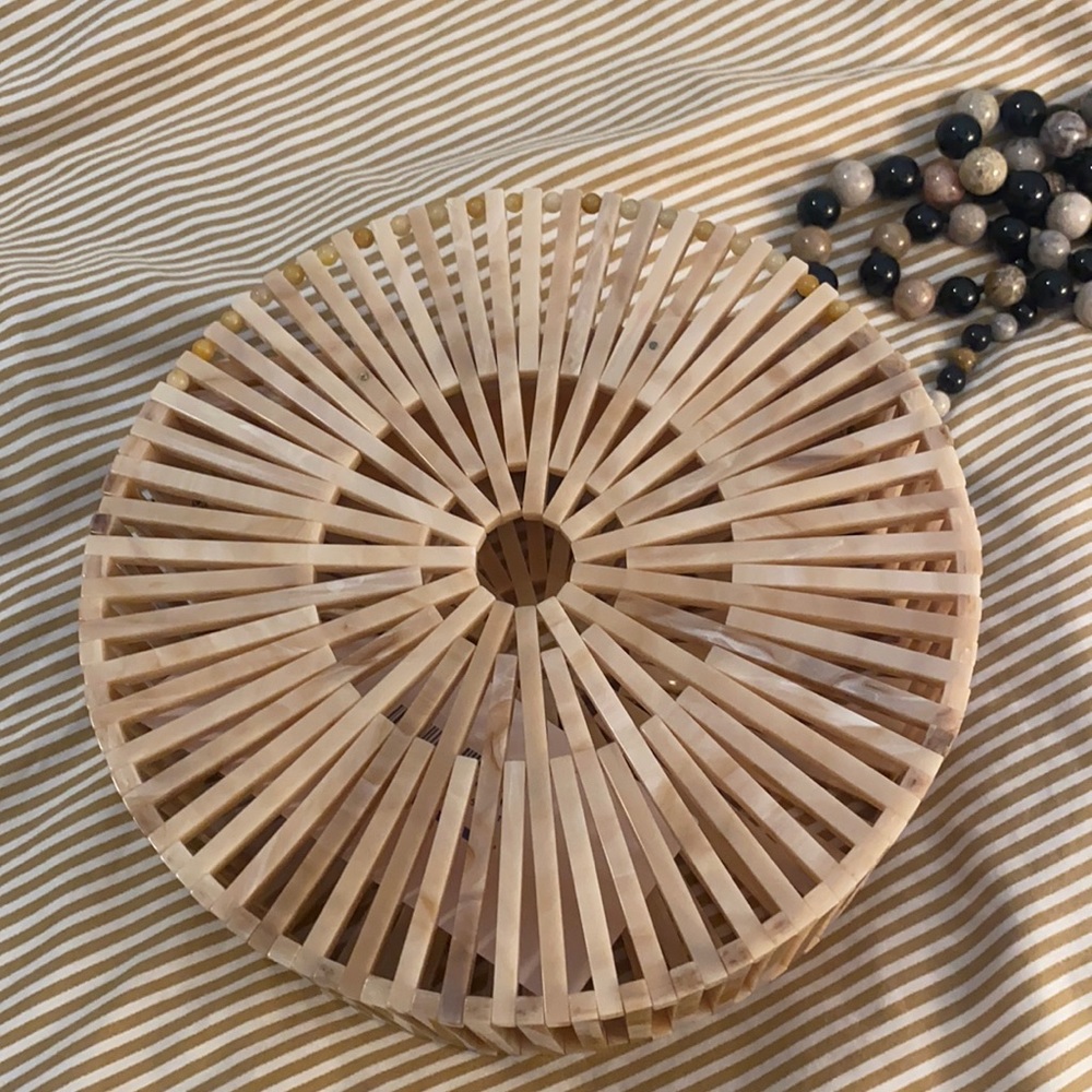 Cult Gaia circle Luna Acrylic Purse bag